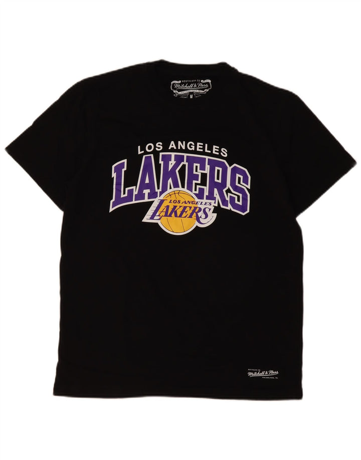 Tricou grafic MITCHELL & NESS pentru bărbați Los Angeles Lakers Top mediu negru