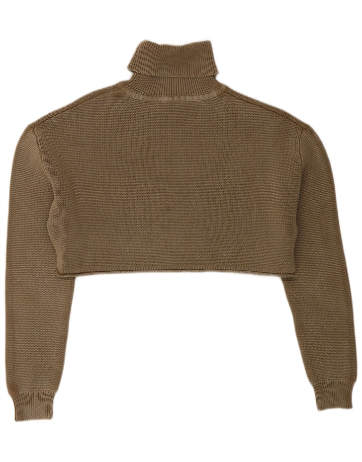 Pulover oversize cu gât rulat Zara pentru femei UK 10 Mic Kaki