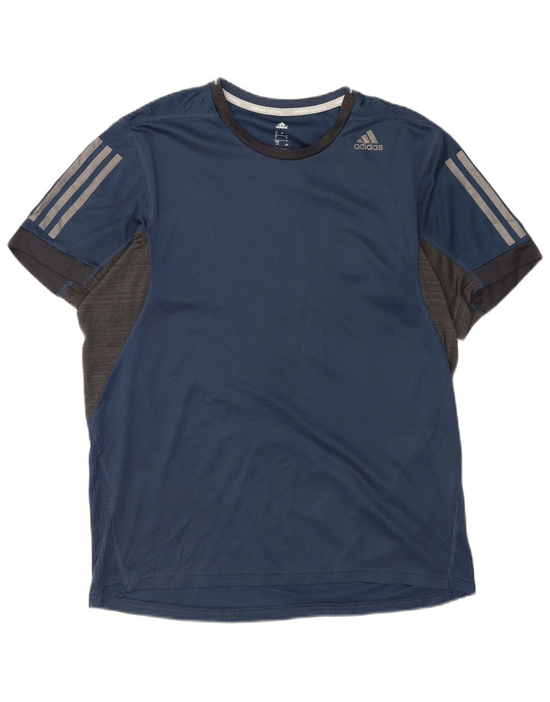 Tricou Adidas Climacool pentru bărbați Top mare bleumarin cu dungi din poliester