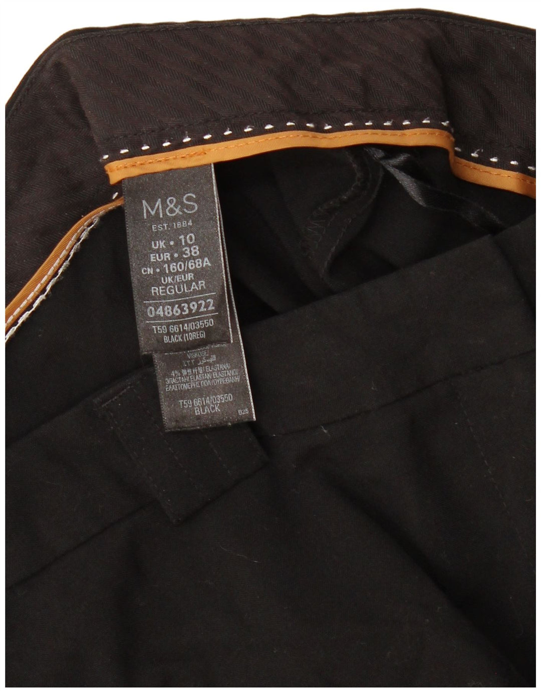 Marks & Spencer Pantaloni casual Bootcut pentru femei UK 10 Small W32 L30 Negru