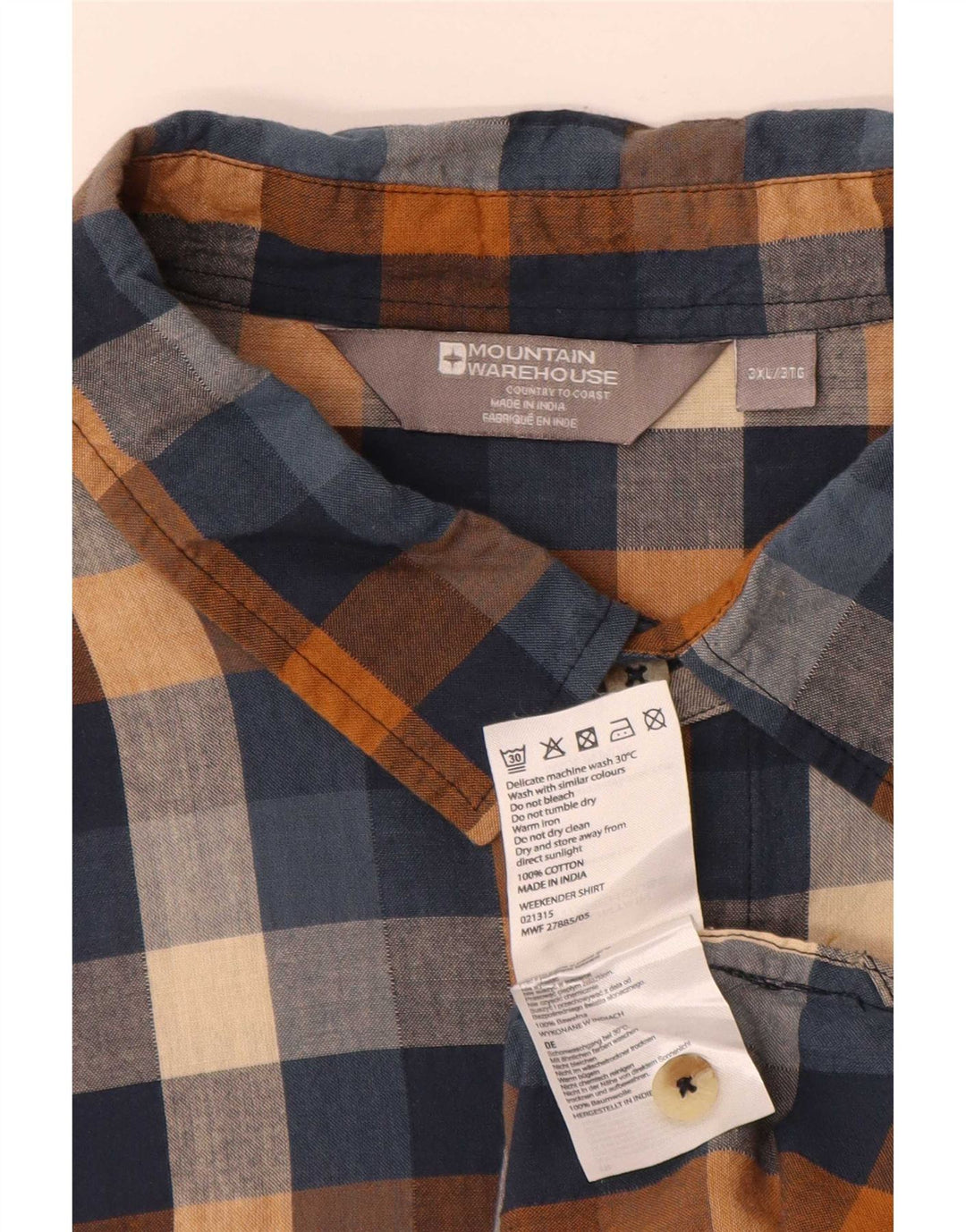 Cămașă cu mânecă scurtă pentru bărbați Mountain Warehouse 3XL, bumbac cu carouri multicolore