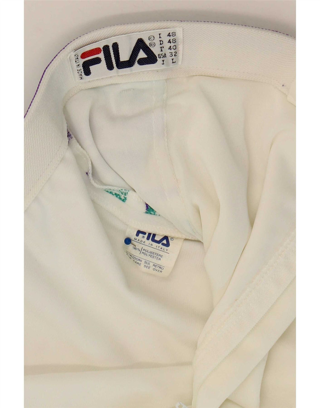 Pantaloni scurți casual Fila pentru bărbați IT 48 Medium W32 Poliester cu dungi albe