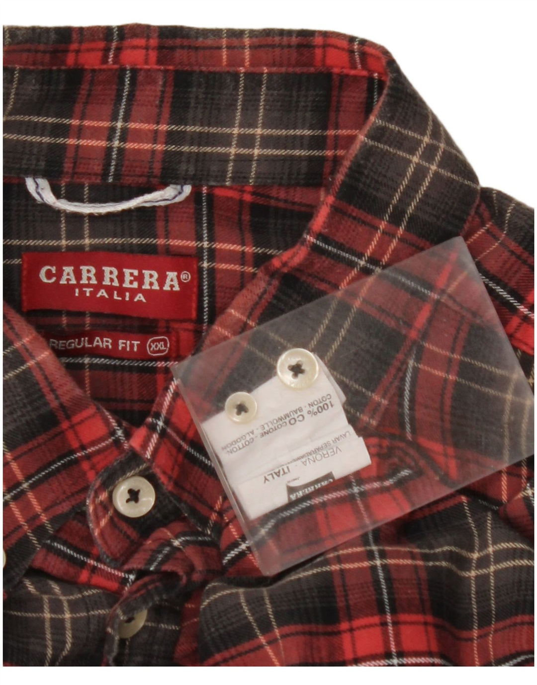 Cămașă de flanel pentru bărbați CARRERA, 2XL, roșu, din bumbac