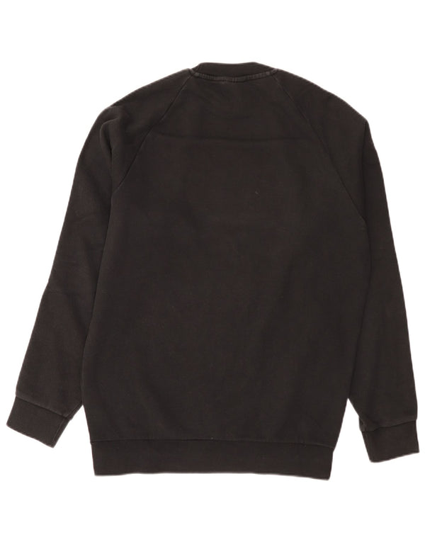 Hanorac pentru bărbați Adidas Regular Fit Pulover mic, negru, bumbac, sport