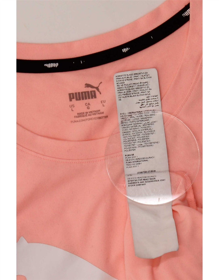 Top cu vestă grafică pentru femei Puma UK 16, mare, roz, poliester