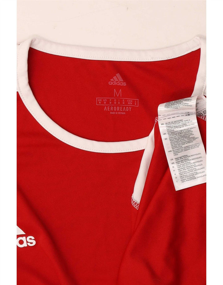 Tricou pentru bărbați Adidas Aeroready Top Mediu Roșu Colorblock Poliester
