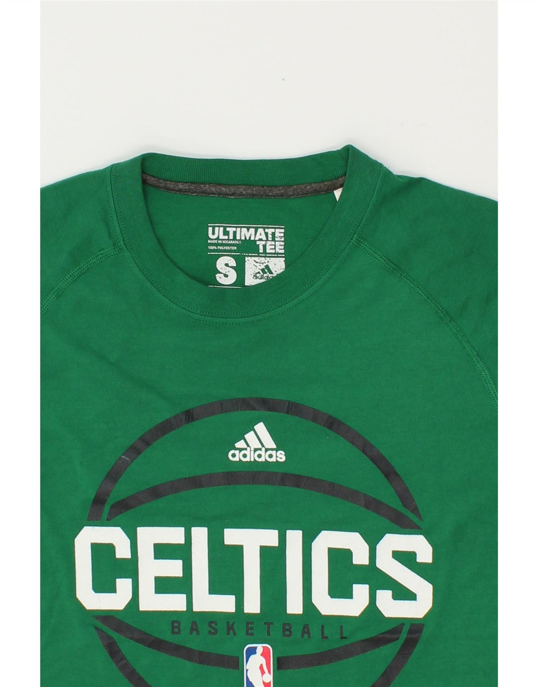 ADIDAS Mens NBA Graphic T-Shirt Top Small Green Polyester Vintage Adidas and Second-Hand Adidas from Messina Hembry 
