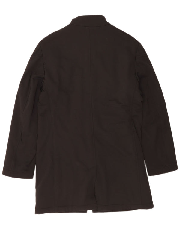 Vintage Mens Overcoat IT 50 Large Black Polyester