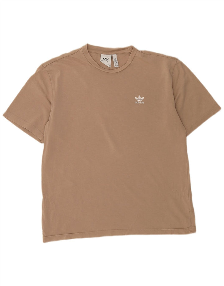Tricou grafic pentru bărbați Adidas Top Mediu Bej Bumbac