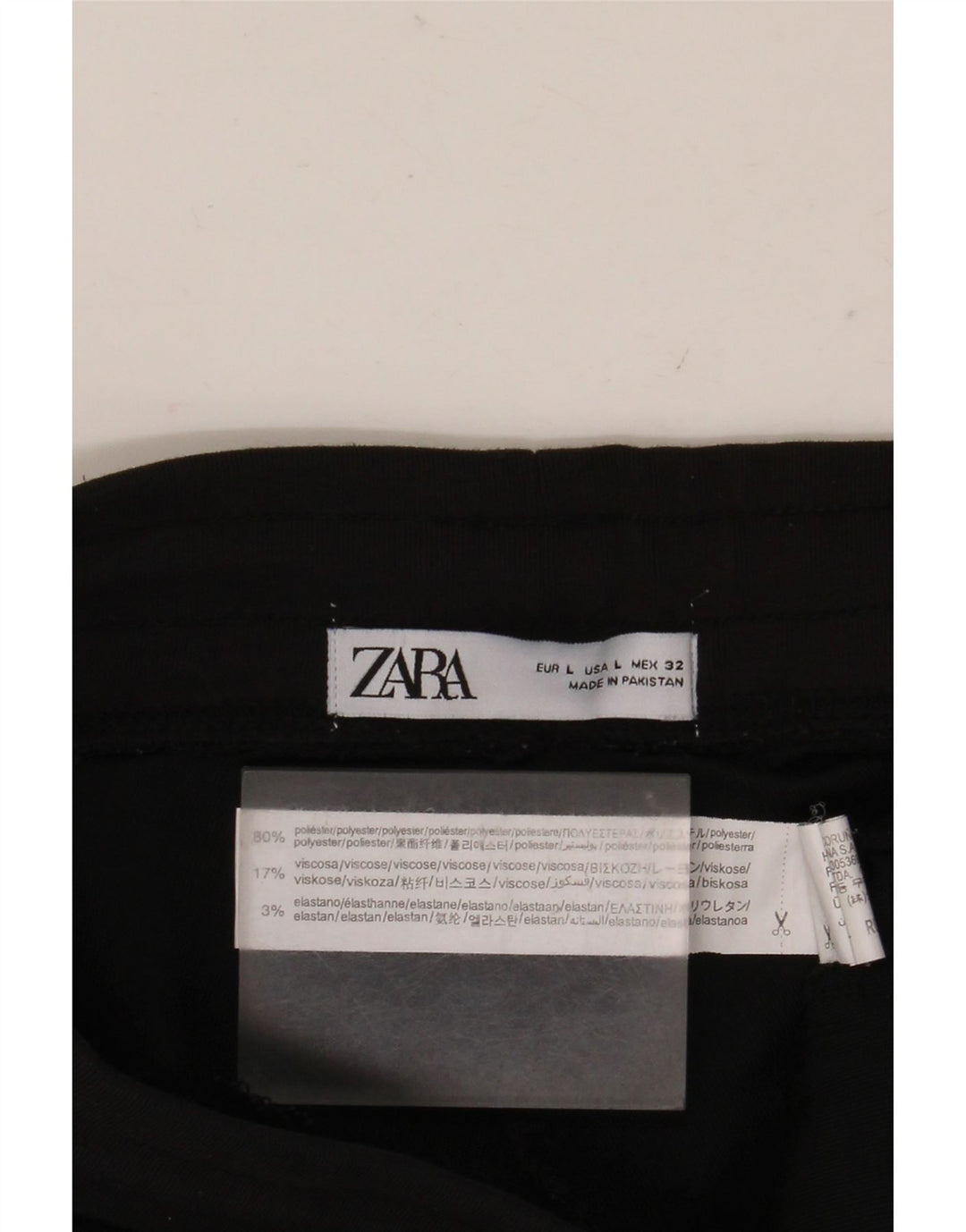 Pantaloni de trening ZARA pentru femei Joggeri UK 14 Poliester negru mare