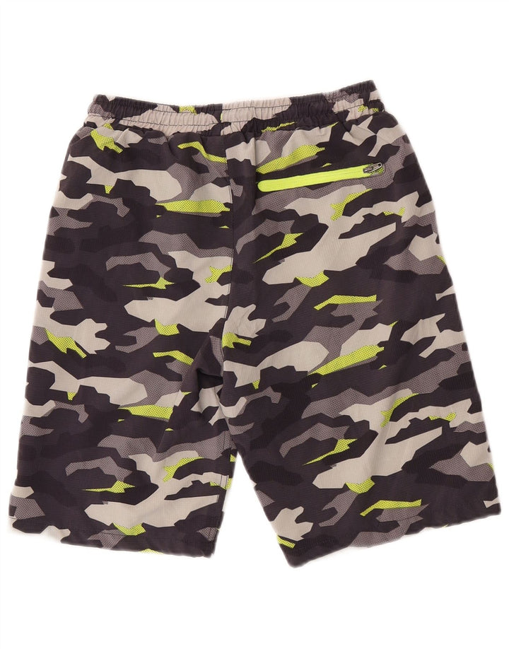 Eddie Bauer Pantaloni scurți sport pentru băieți 14-15 ani, mari, gri, camuflaj, poliester