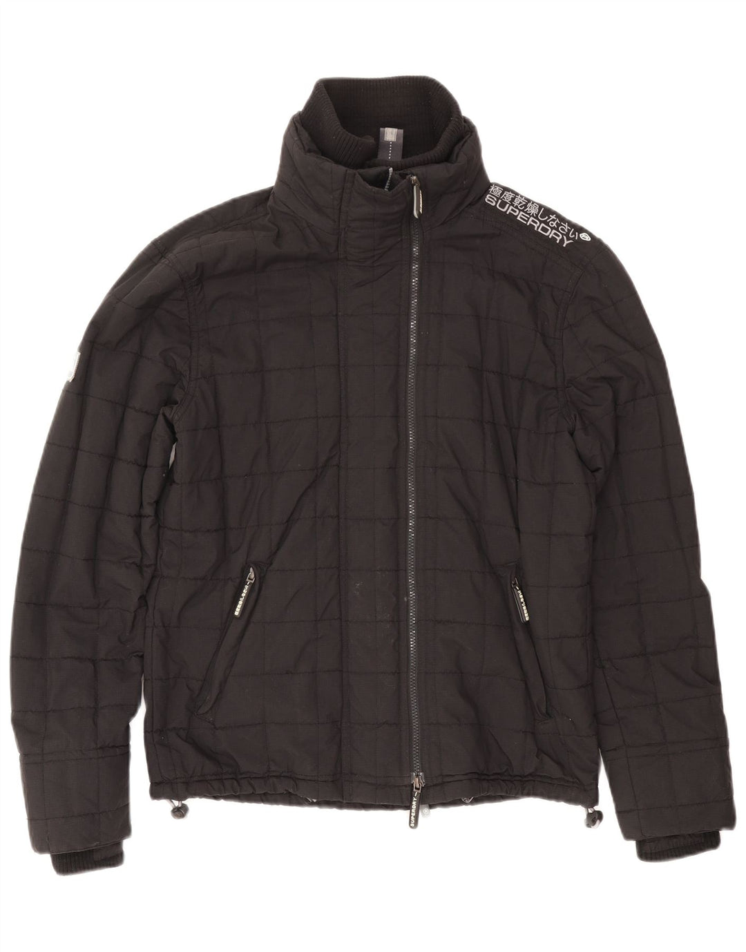 Superdry Windcheater Graphic Windbreaker Jachetă pentru femei UK 16 Large Black