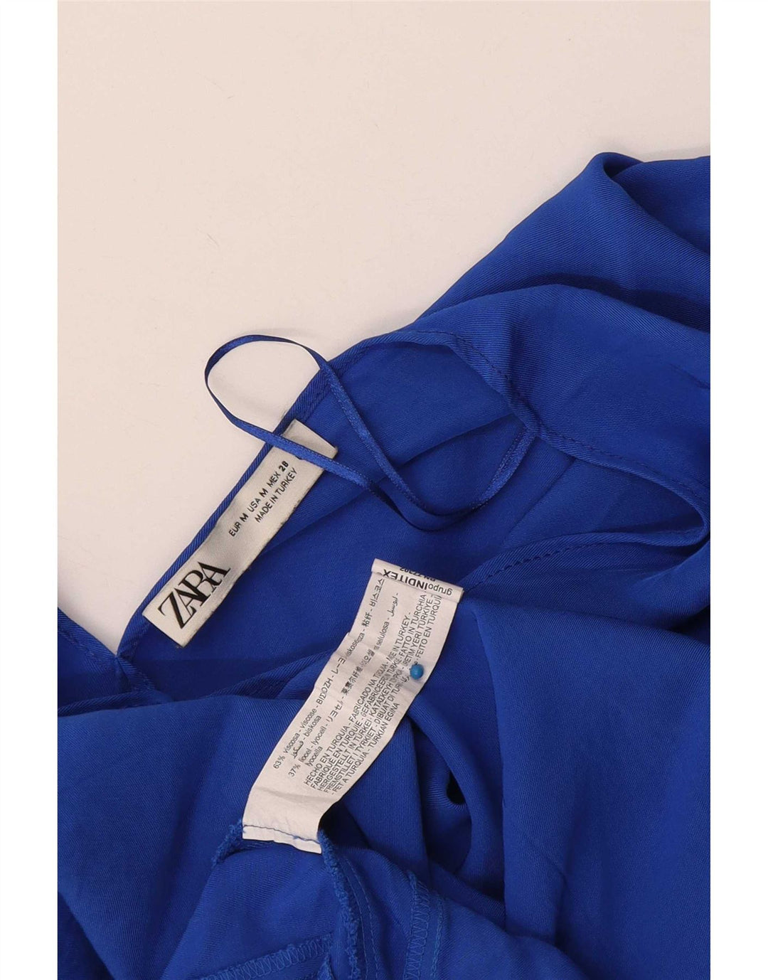 Bluză supradimensionată pentru femei Zara UK 14 Viscoză albastră medie