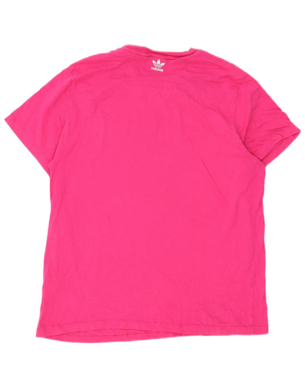Tricou grafic Adidas pentru femei Top UK 16 mare bumbac roz