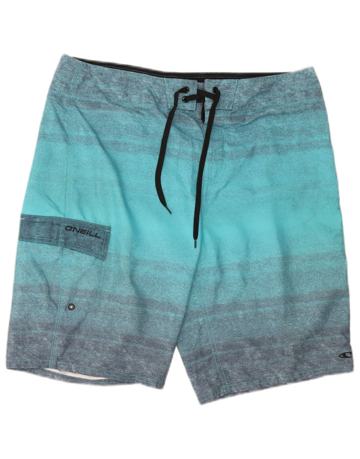 Pantaloni scurți de înot O'Neill pentru bărbați, poliester cu dungi turcoaz medii