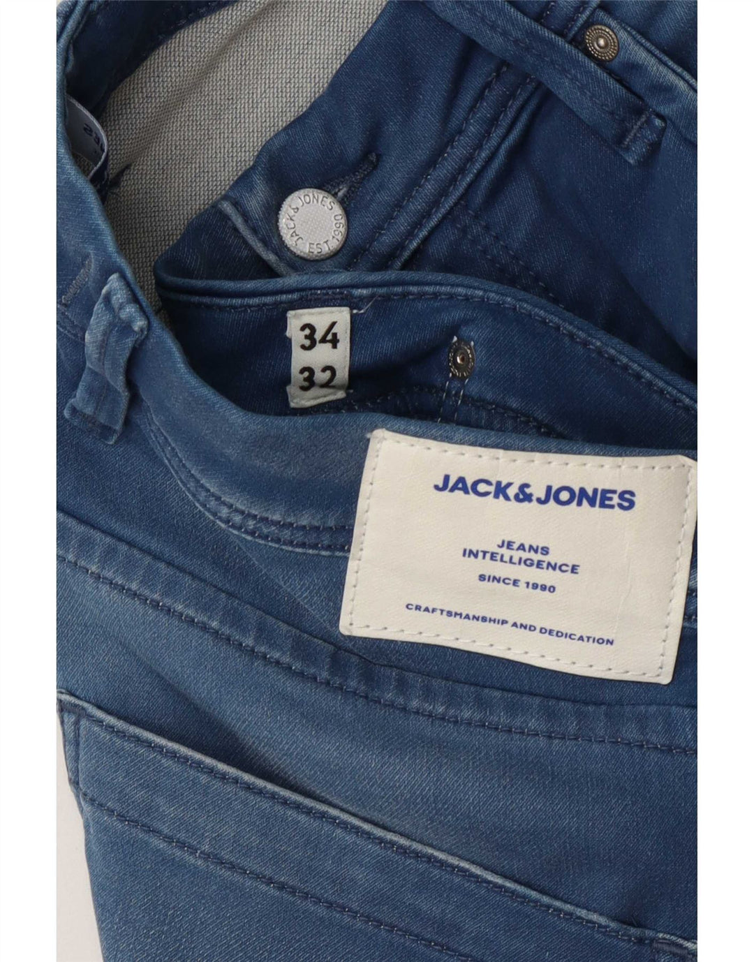 Blugi Jack & Jones Tim Straight pentru bărbați W34 L32 albaștri