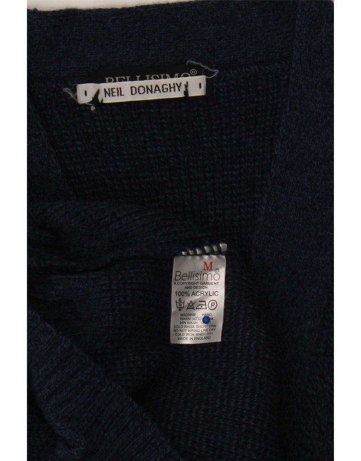 BELLISIMO Pulover Cardigan pentru bărbați Medium Bleumarin Acrilic