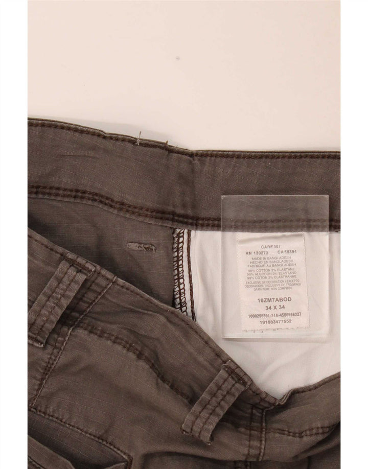 Pantaloni cargo drepti pentru bărbați Wrangler W34 L34 bumbac gri