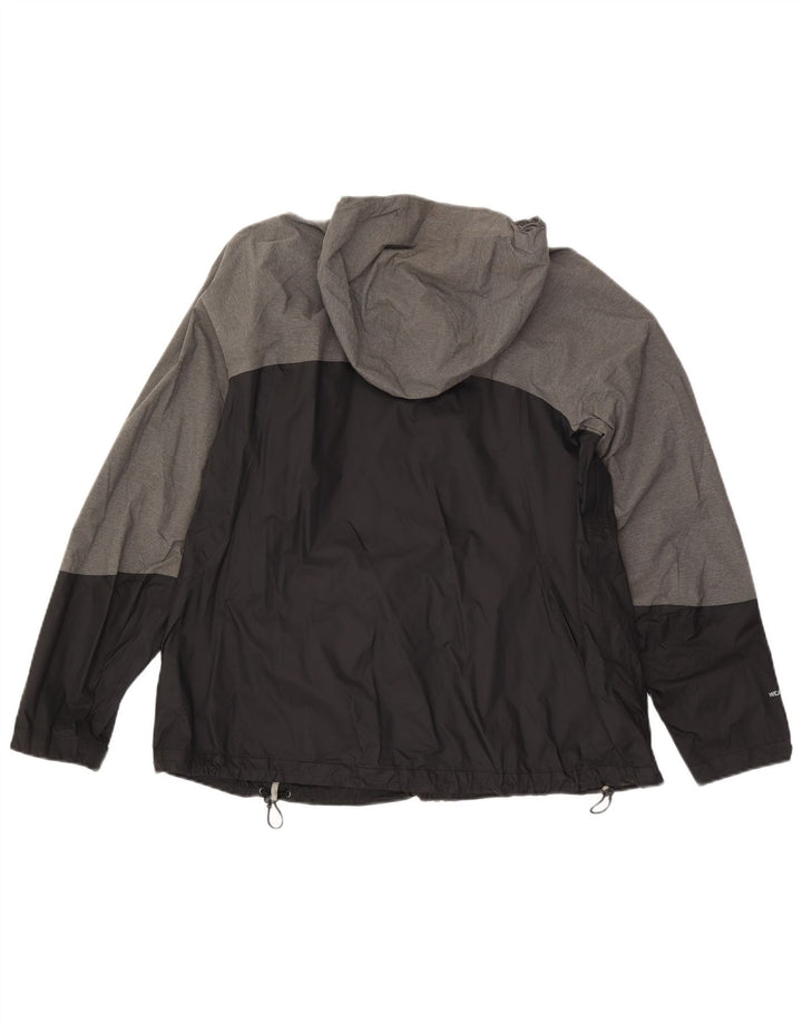 EDDIE BAUER Jachetă de ploaie Weather Edge pentru femei UK 20 2XL Negru Colorblock