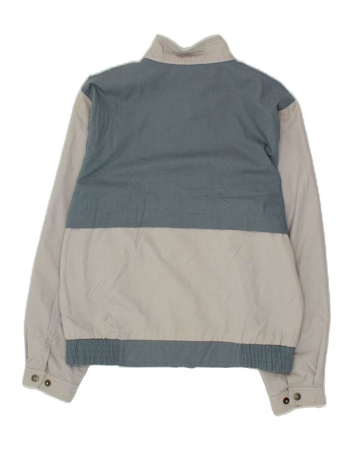 VINTAGE Bomber Jacket pentru bărbați UK 34/36 Mic, gri, poliester color bloc