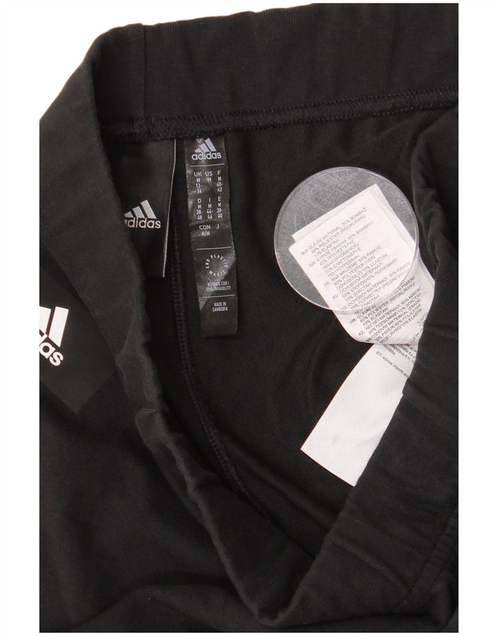 Leggings grafic Adidas pentru femei UK 12/14 bumbac mediu negru