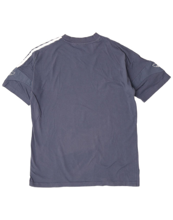 Tricou cu mânecă scurtă pentru bărbați Adidas cu grafică obișnuită Top, bumbac albastru mediu