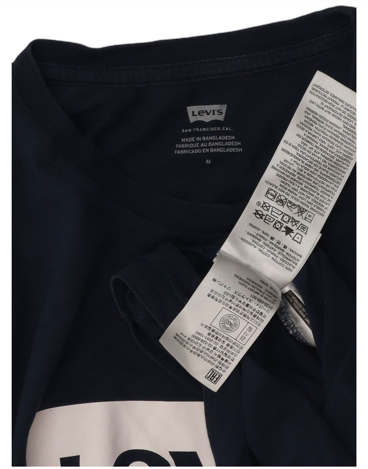 Tricou grafic pentru bărbați Levi's Top mediu din bumbac bleumarin