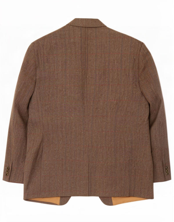 Blazer pentru bărbați Magee, cu 2 nasturi, UK 46 3XL, lână nouă, gri, în spină de pește