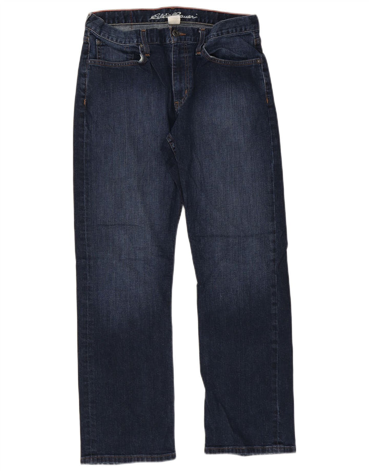 Blugi drepți pentru bărbați Eddie Bauer W32 L30 Bumbac albastru