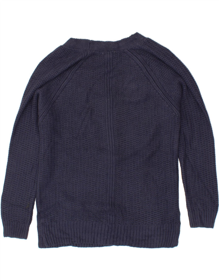 FAT FACE Womens Cardigan Sweater UK 12 Medium Navy Blue Viscose Vintage Fat Face and Second-Hand Fat Face from Messina Hembry 