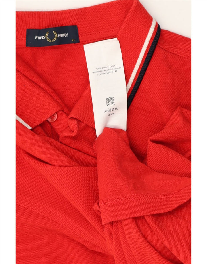Cămașă polo Fred Perry pentru bărbați XL bumbac roșu