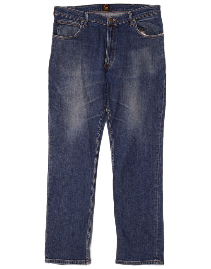 Blugi Lee Brooklyn Straight pentru bărbați W36 L32 Bumbac albastru