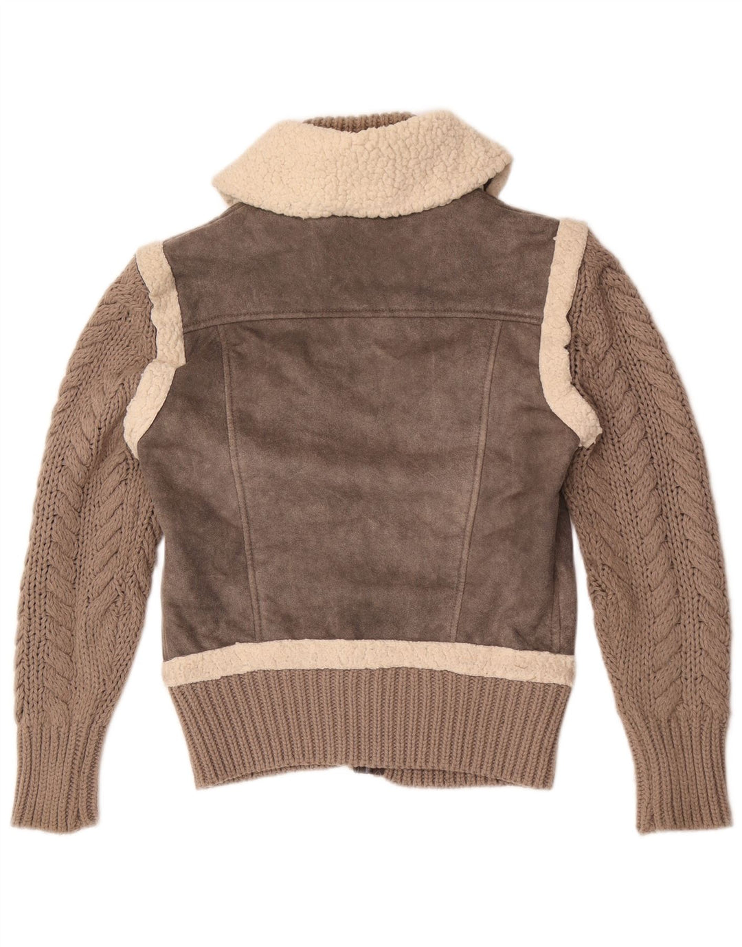 Jachetă Bomber tricot Sherpa pentru femei Gaudi IT 46 Poliester mare gri