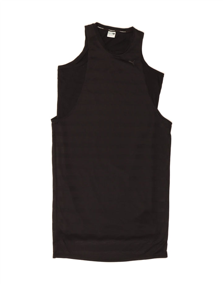 PUMA Womens Sleeveless T-Shirt Dress UK 12 Medium Black Polyester Vintage Puma and Second-Hand Puma from Messina Hembry 