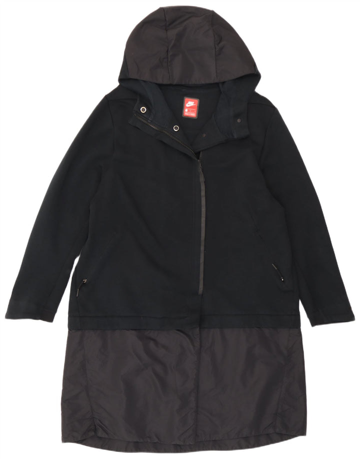 Pelernă de ploaie cu glugă Nike pentru femei UK 14 mare, negru, bumbac