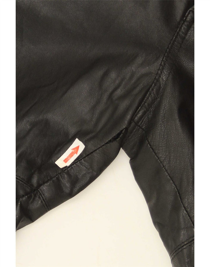 Pantaloni subțiri din piele pentru femei Golden Leaf L26 L28 Negru