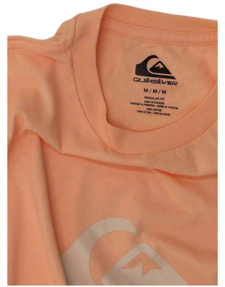 Tricou grafic QUIKSILVER pentru bărbați, cu croiala normală, top din bumbac roz mediu