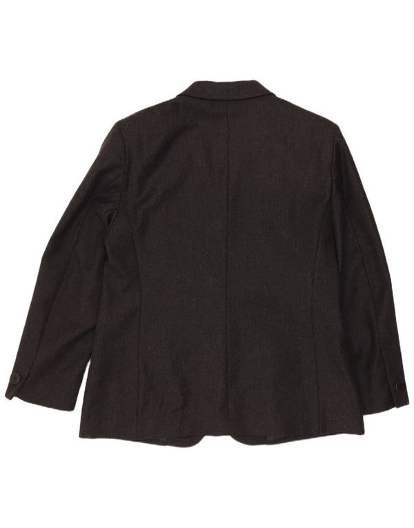 Jachetă Blazer Femei Delia Ferrari cu 3 nasturi IT 45 Medium Negru Lână virgină