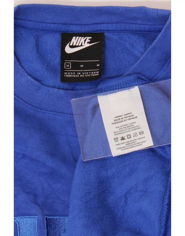 Hanorac grafic pentru bărbați Nike Pulover Bumbac albastru mediu