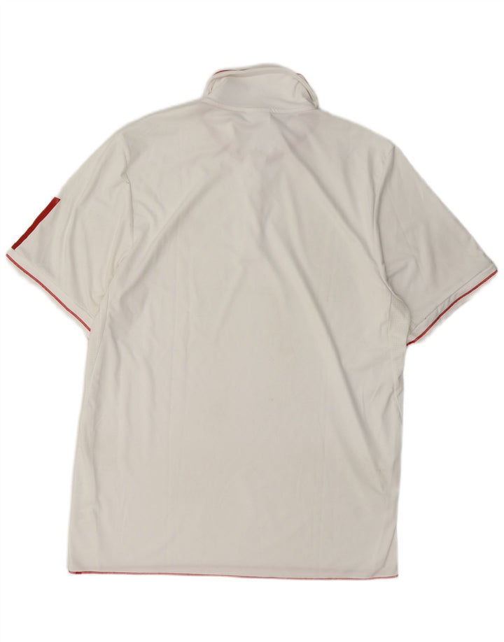 Tricou polo Adidas pentru bărbați, poliester alb mediu