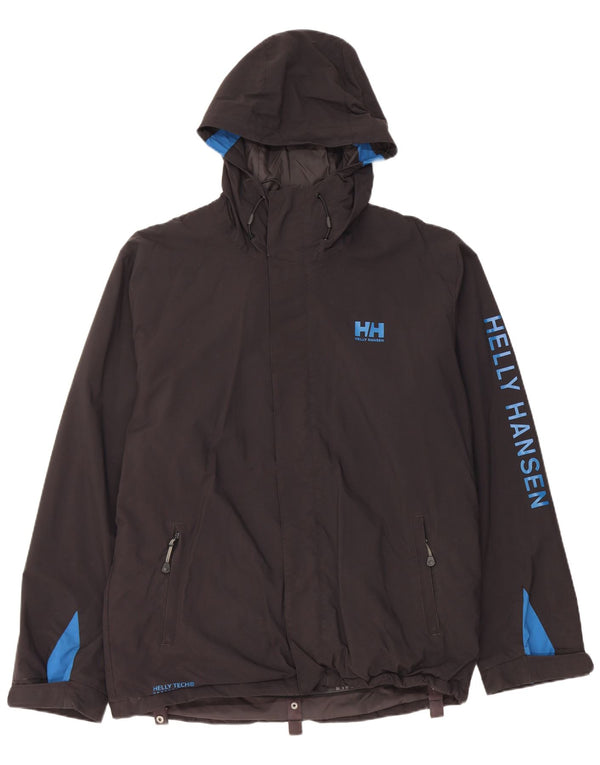 Jachetă Windbreaker cu grafică Helly Hansen pentru bărbați UK 38 Medium Black Colorblock