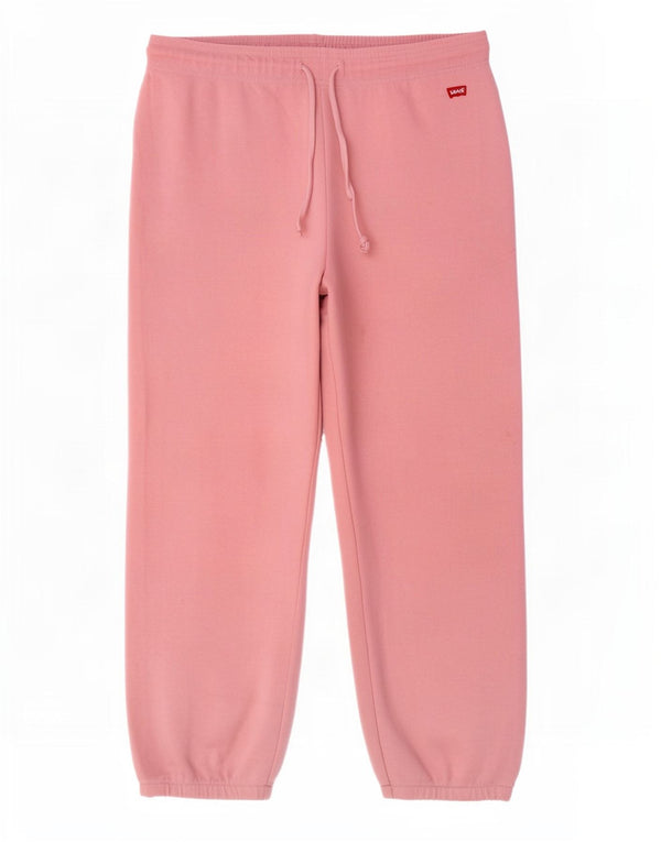 Levi's Womens Tracksuit Trousers Joggers UK 14 Medium Pink Cotton