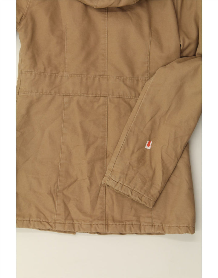 FAT FACE Womens Hooded Utility Jacket UK 8 Small Beige Cotton Vintage Fat Face and Second-Hand Fat Face from Messina Hembry 