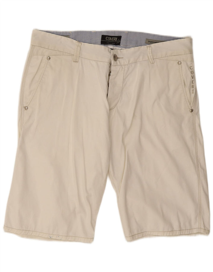 Pantaloni scurti chino pentru bărbați Coveri IT 52 XL W38 Elastan alb