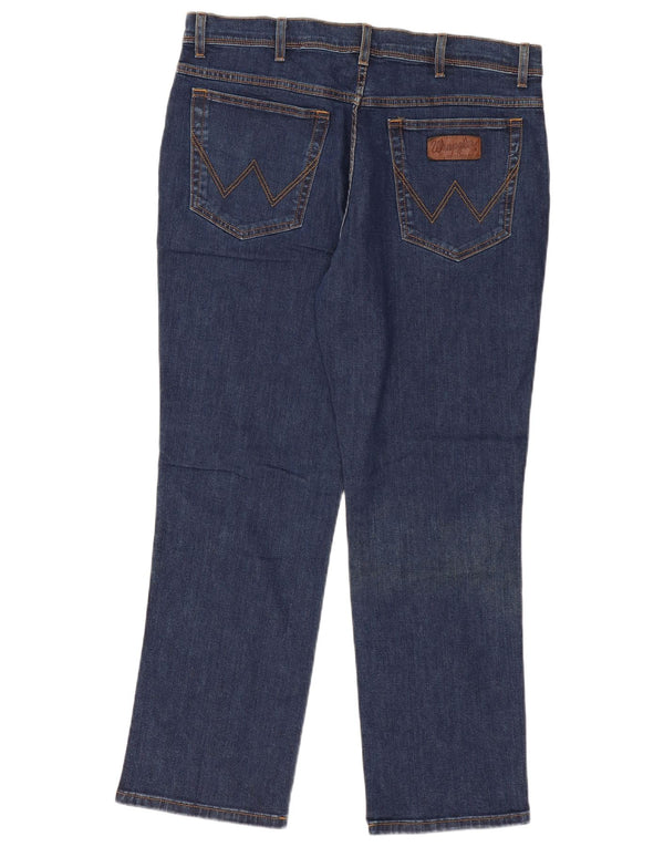 Blugi drepte stretch pentru bărbați Wrangler Texas W38 L30 bumbac bleumarin