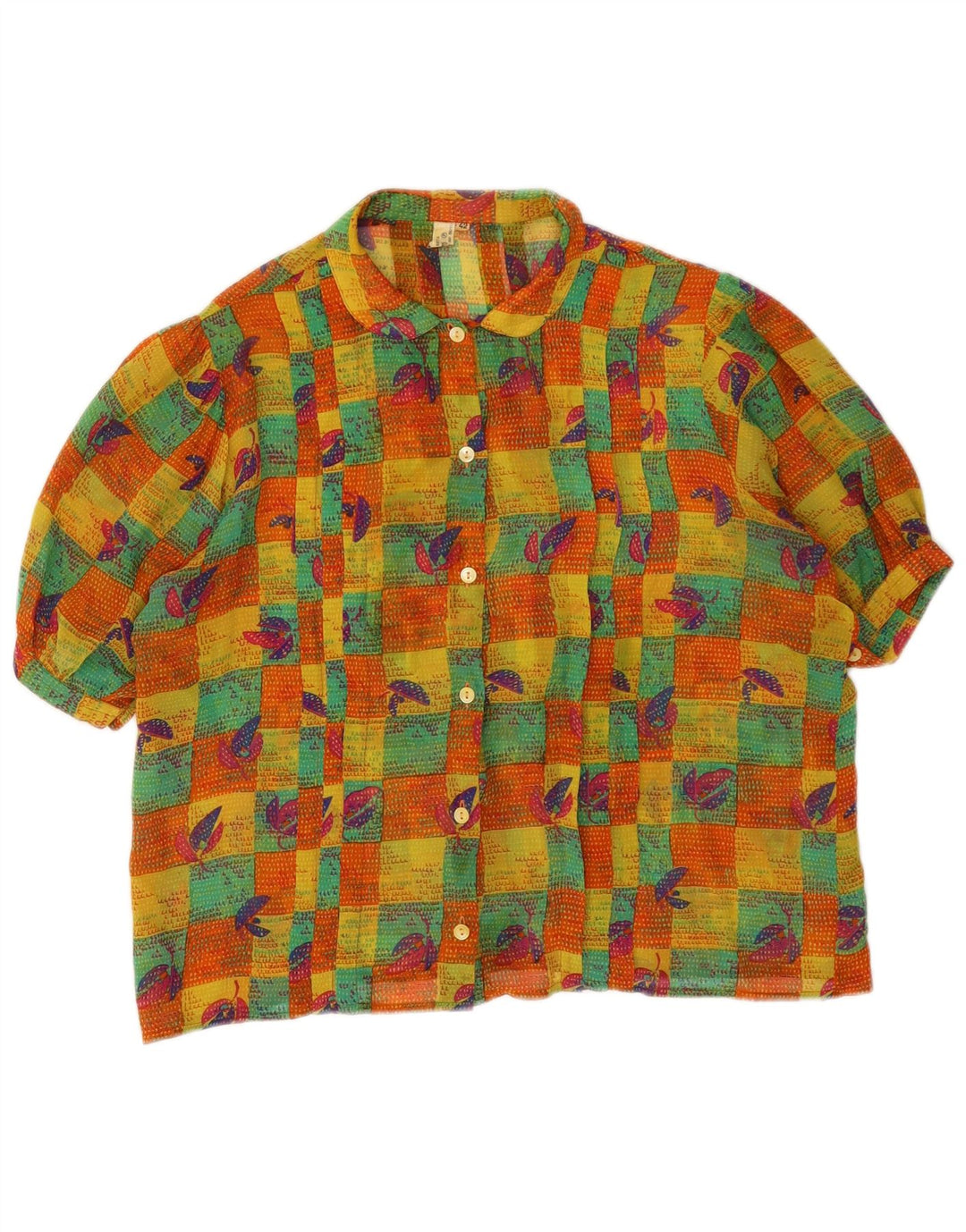 Bluză cămașă pentru femei VINTAGE IT 42 Medium Multicolor Patchwork