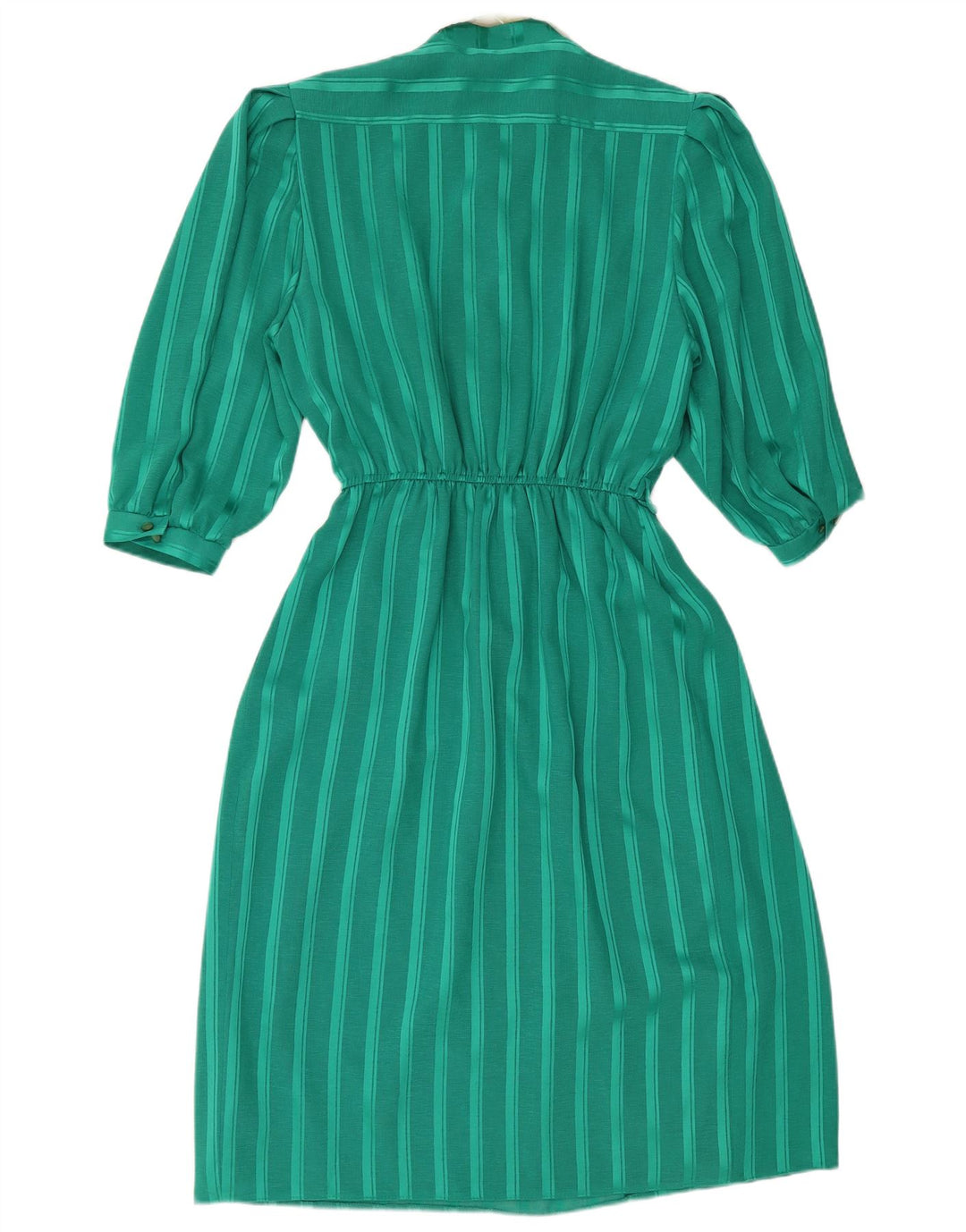 GOLDEN GATE Womens 3/4 Sleeve Maxi Dress UK 10 Small Green Striped