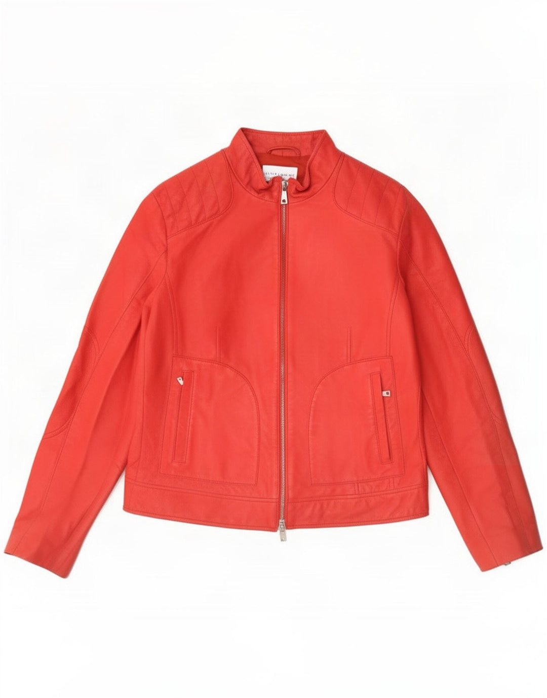Jachetă de piele pentru femei Linea Emme UK 16 Large Red