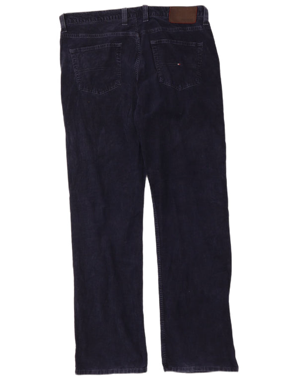 Pantaloni drepti din catifea pentru bărbați Tommy Hilfiger L36 L34 Bumbac bleumarin