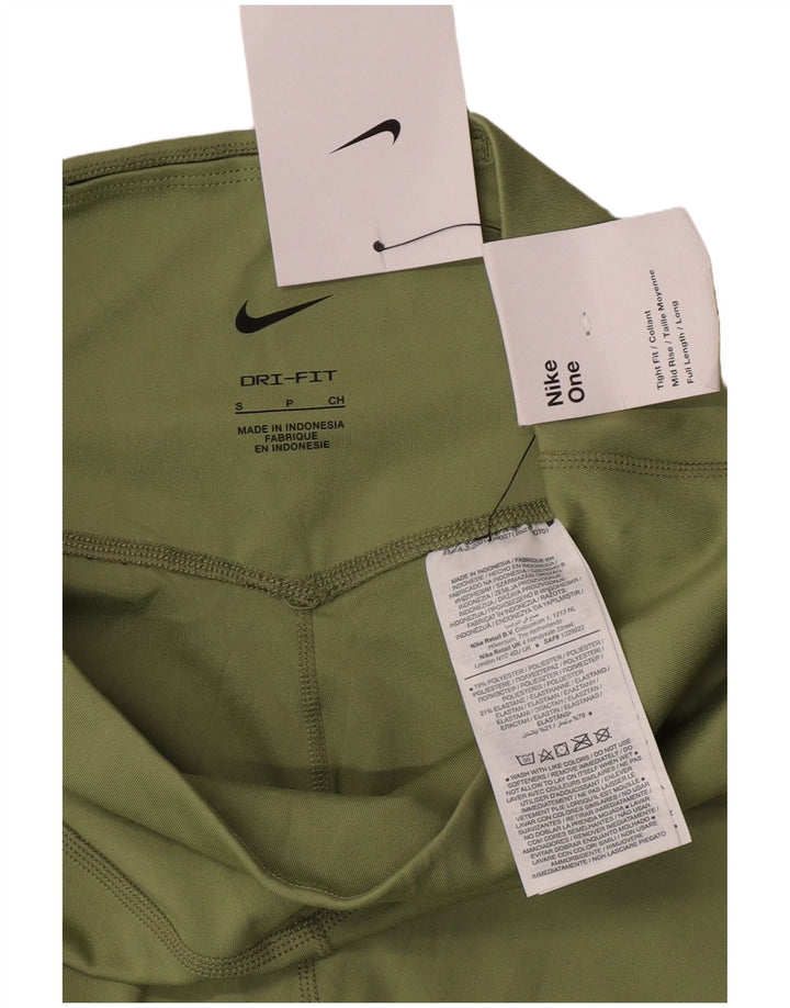 Leggings Dri Fit Nike pentru femei UK 10 Poliester verde mic